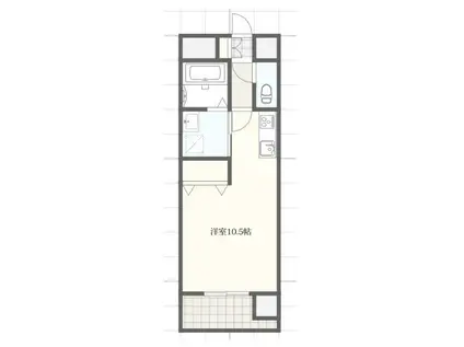 オンブラージュ九品寺(ワンルーム/4階)の間取り写真