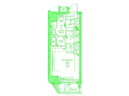 ラフィスタ横浜吉野町2(1K/5階)の間取り写真