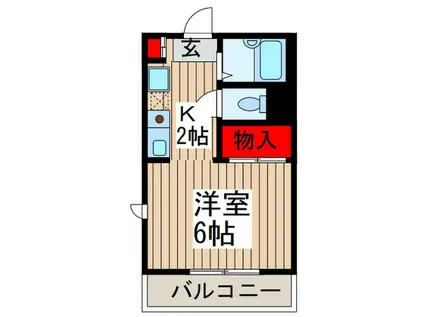 カレッジハウス10(1K/1階)の間取り写真