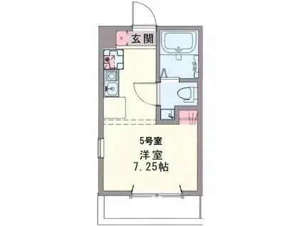 コスタ横須賀中央(ワンルーム/1階)の間取り写真