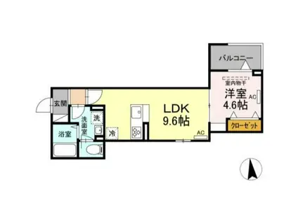 セレスティア扇I(1LDK/3階)の間取り写真