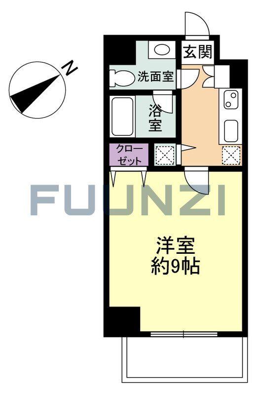 エスポワール本八幡(1K/5階)の間取り写真