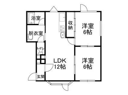 ハウスアバンセ(2LDK/1階)の間取り写真