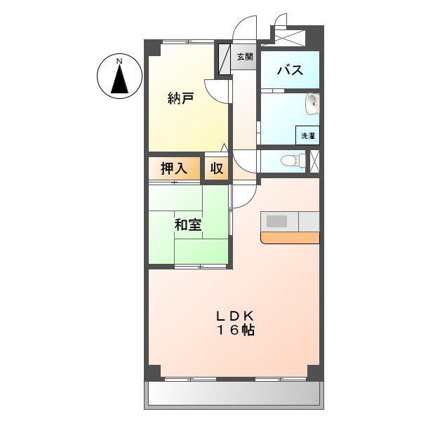フレンドビル21(2LDK/9階)の間取り写真