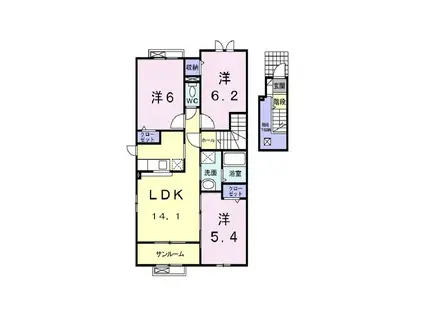ペルソナ(3LDK/2階)の間取り写真