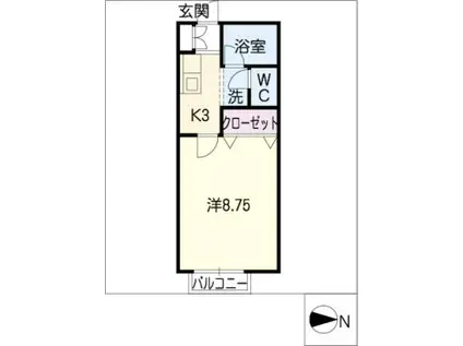 ST.LINDENBAUM(1K/2階)の間取り写真