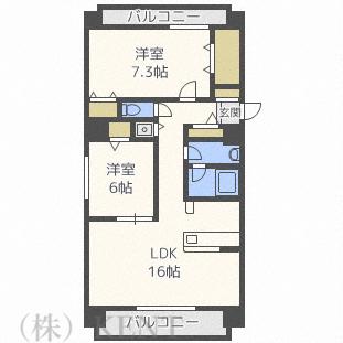 ブリーズ宮の沢III(2LDK/3階)の間取り写真