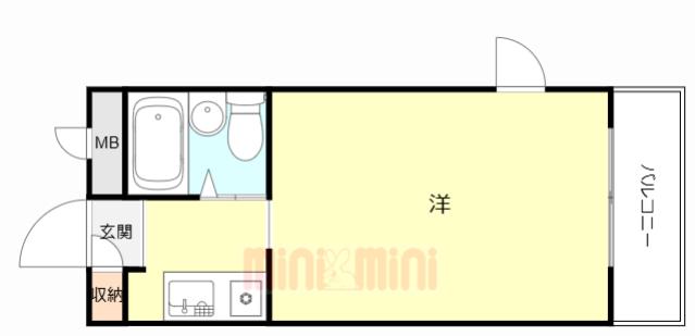 アネックス戸崎(1K/2階)の間取り写真