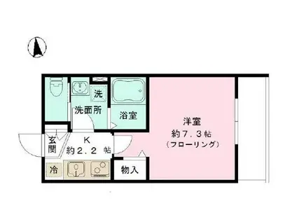 PENN.CURTIS(1K/3階)の間取り写真