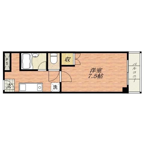 光寿ビル(1K/4階)の間取り写真