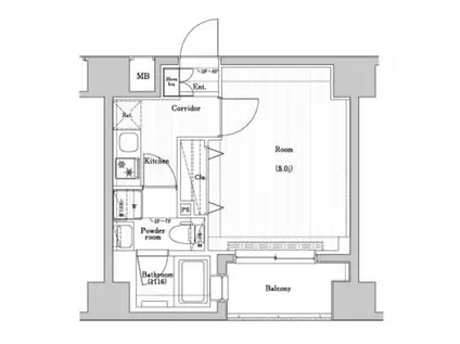 MASTERNIND JUBAN(1K/3階)の間取り写真
