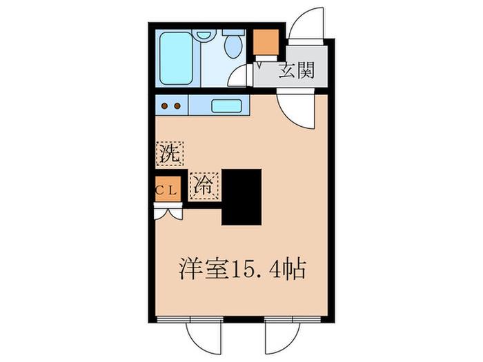 プライムスクエアシティ(ワンルーム/2階)の間取り写真