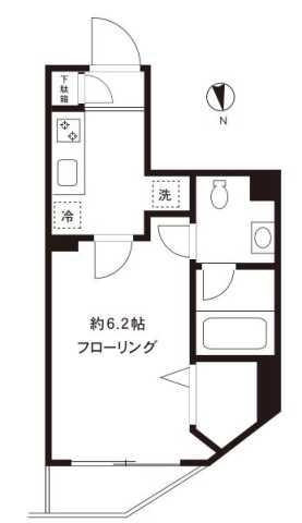 ミテッツァ大森II(1K/1階)の間取り写真