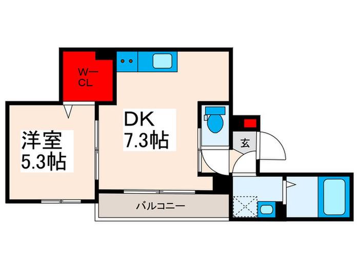アヴァンス東日暮里(1DK/2階)の間取り写真