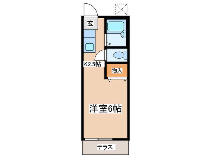 パークヒルズ(1K/1階)の間取り写真
