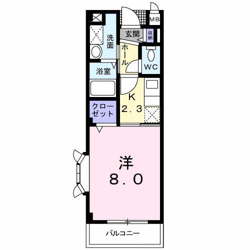 ブローテ(1K/3階)の間取り写真