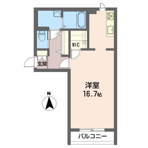 CITRINE(ワンルーム/1階)の間取り写真