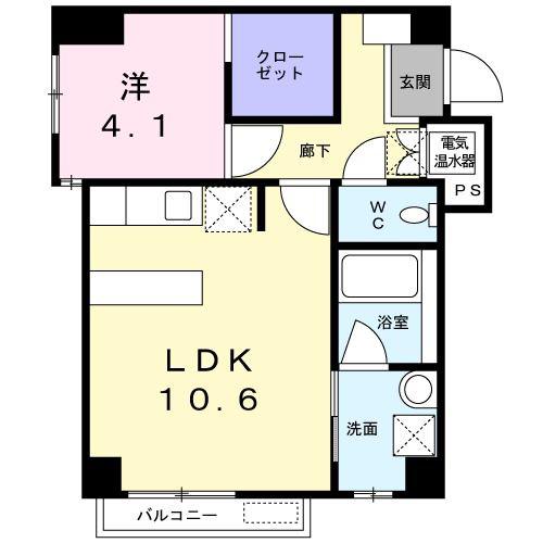 花りんとうI(1LDK/2階)の間取り写真