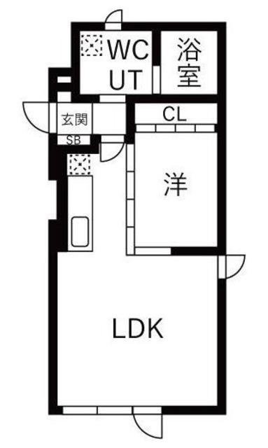 シエル中野坂上(1LDK/2階)の間取り写真
