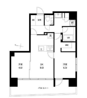 リテラス押上(2DK/7階)の間取り写真