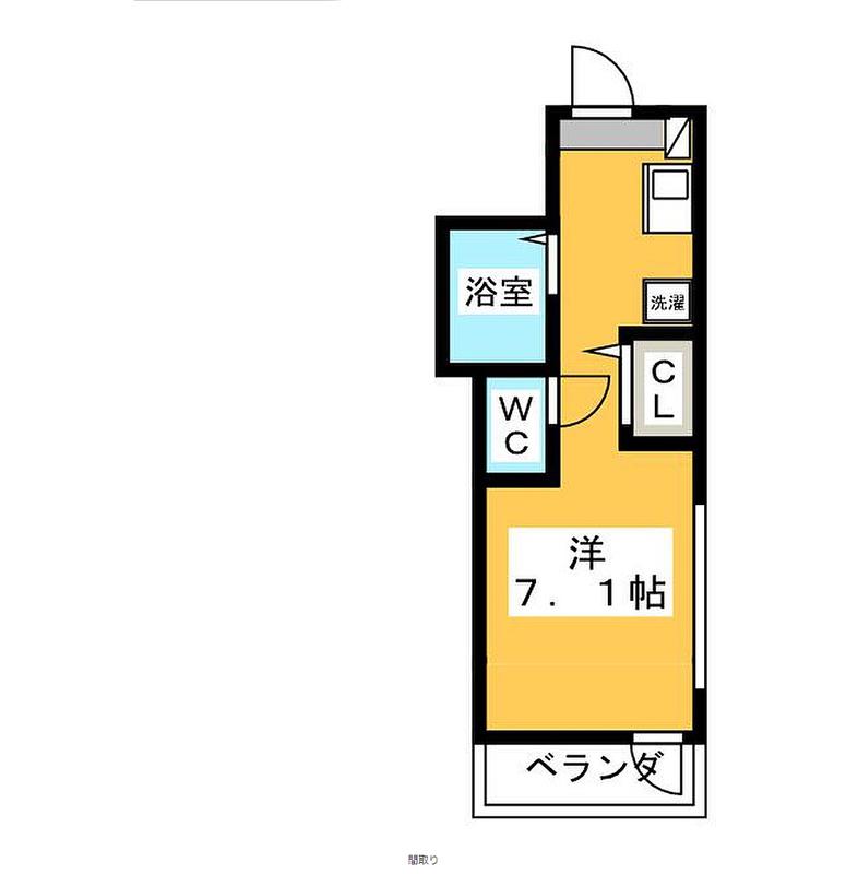 ブランクレール西新井(ワンルーム/1階)の間取り写真
