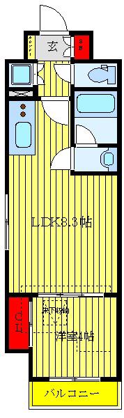 ライオンズクオーレ池袋ソシア(1LDK/3階)の間取り写真