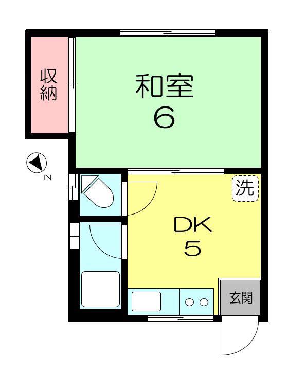 第2コーポ神宮(1DK/2階)の間取り写真