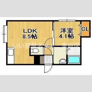 ステーションフロント(1LDK/2階)の間取り写真