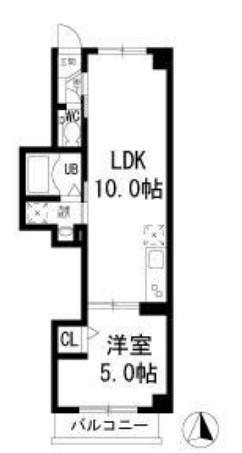 シナーラ上野毛(1LDK/3階)の間取り写真