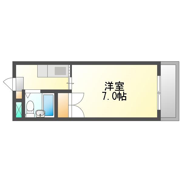 RMハイツ(1K/2階)の間取り写真