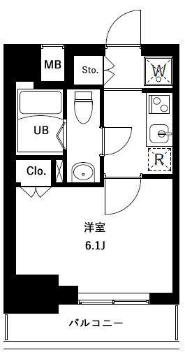 アーバンパークお花茶屋(1K/12階)の間取り写真