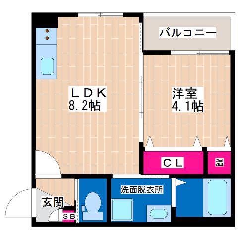 DOAHN 正覚寺(1LDK/2階)の間取り写真