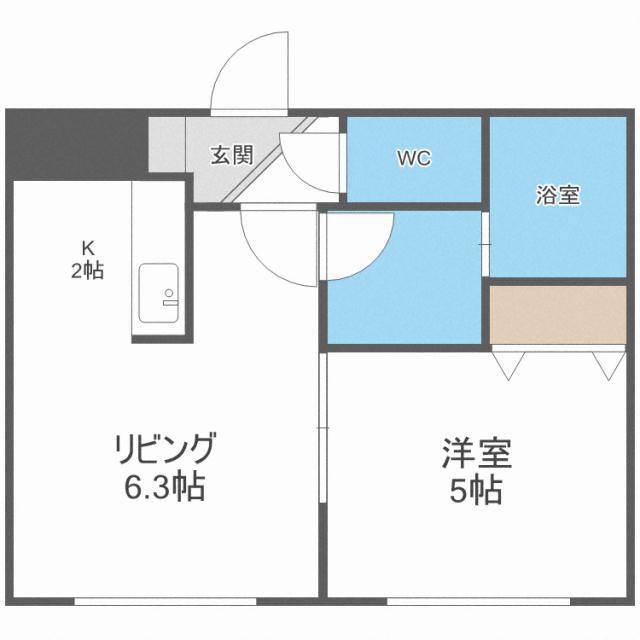 ROSEN18 ローゼン18(1LDK/4階)の間取り写真