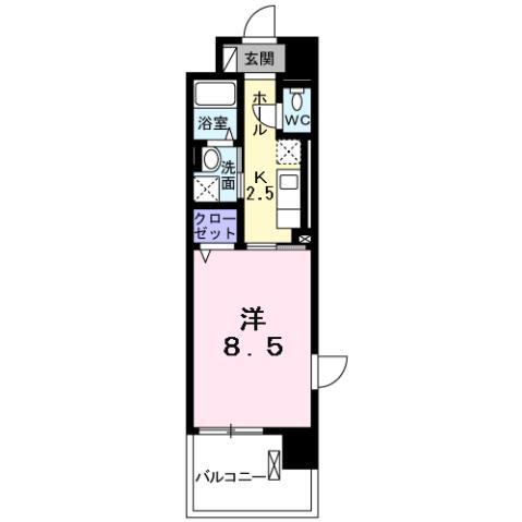 サニーキャンプ今池(1K/4階)の間取り写真