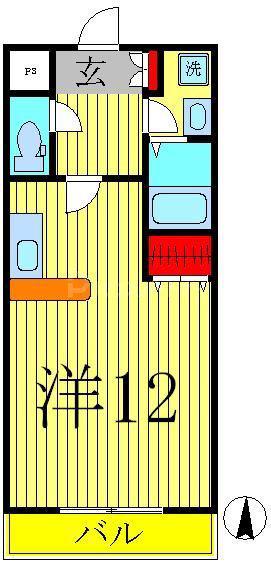 モアル ヤタ藤(ワンルーム/1階)の間取り写真
