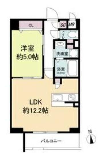 ESTAGEO関目高殿(1LDK/4階)の間取り写真