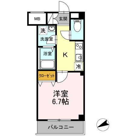 SUN RESIDENCE(1K/3階)の間取り写真