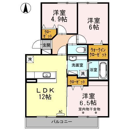 ルミエール藤崎(3LDK/3階)の間取り写真