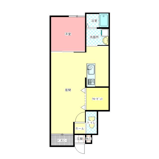 MAISON PARC(1LDK/1階)の間取り写真
