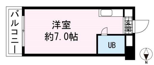 ヴィラ松沢A(1K/1階)の間取り写真