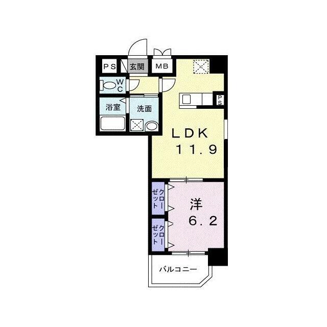 スアヴィス三ノ輪 部屋番号501(1LDK/5階)の間取り写真