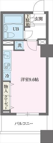 ドゥーエ横浜駅前(ワンルーム/8階)の間取り写真