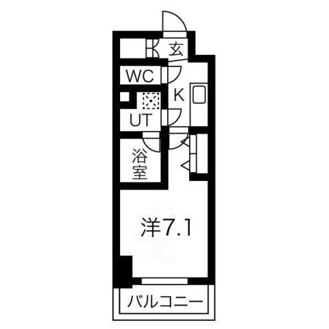 VILLA・SERENO姫路(1K/11階)の間取り写真