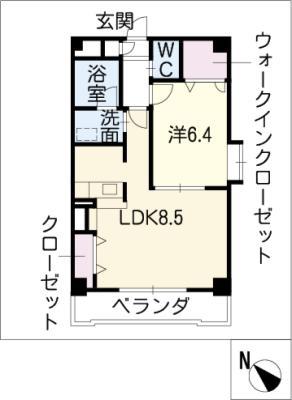 PASTORAL(1LDK/2階)の間取り写真