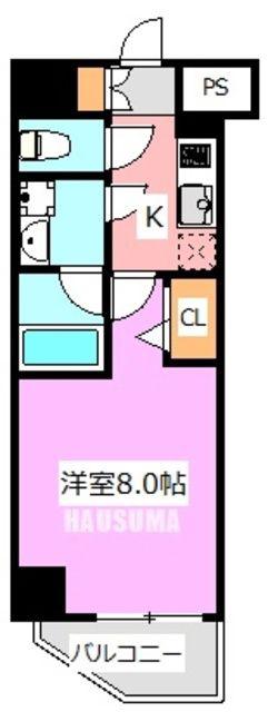 GRACIA PLACE HONKOMAGOME(1K/8階)の間取り写真