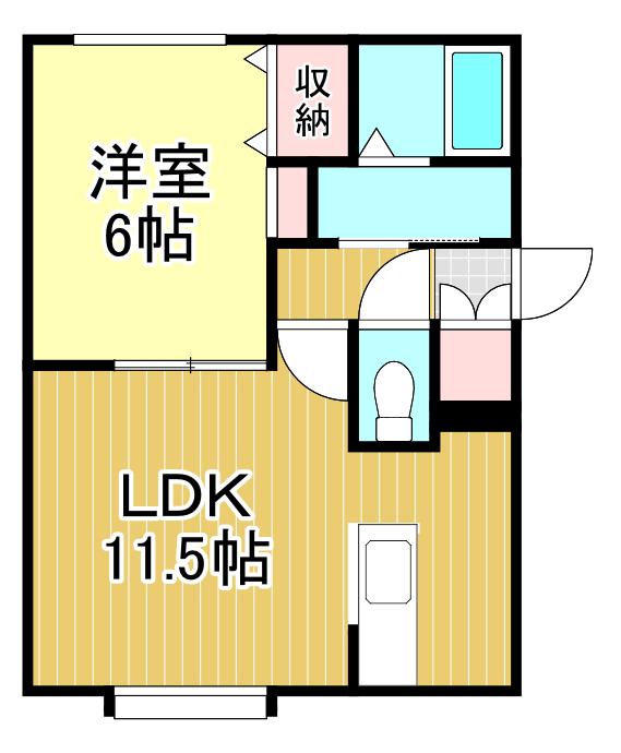 PARTENOS ONE(1LDK/2階)の間取り写真