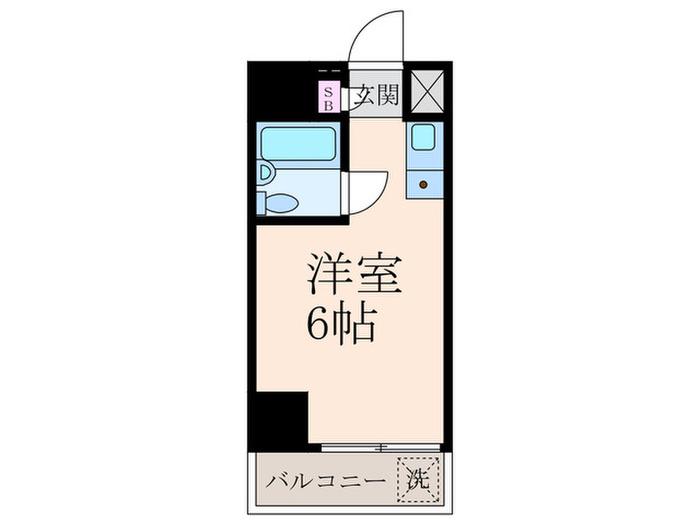 メゾーネ中目黒(ワンルーム/7階)の間取り写真