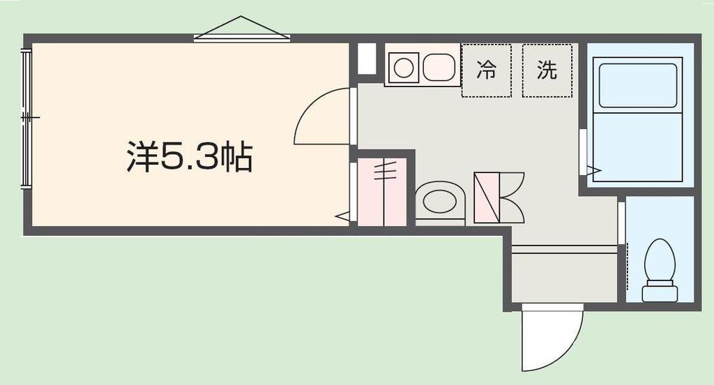 メルディア葛西(1K/3階)の間取り写真