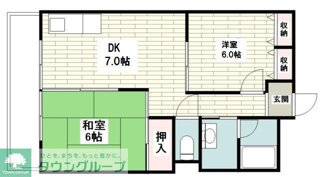 フラッツ・イケベ(2DK/3階)の間取り写真