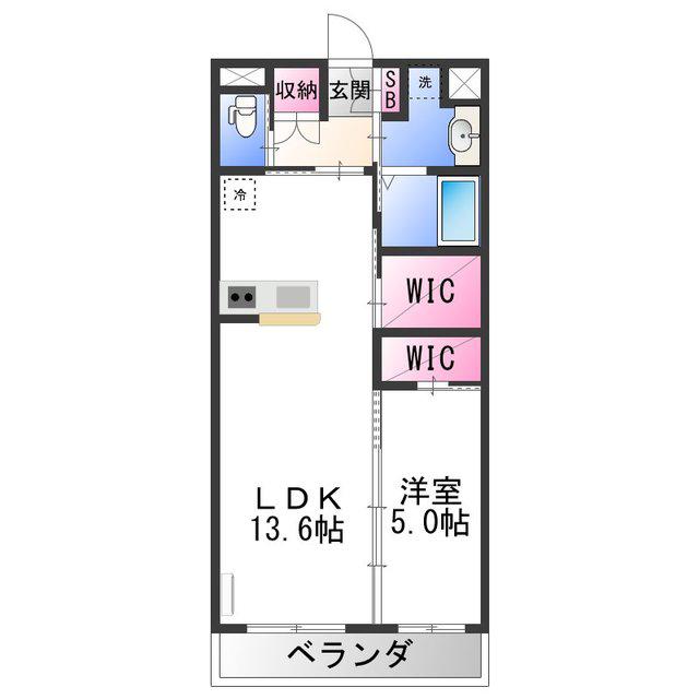 パルティーレ(1LDK/1階)の間取り写真